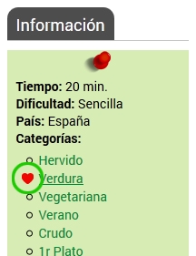 A&ntilde;adir categor&iacute;a de receta a tus gustos