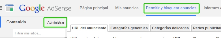 Permitir anuncios en Recetus