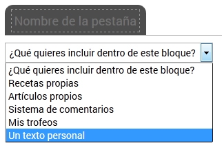 Seleccionar bloque personal